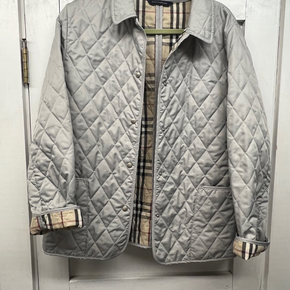 Burberry Gray Quilted Jacket